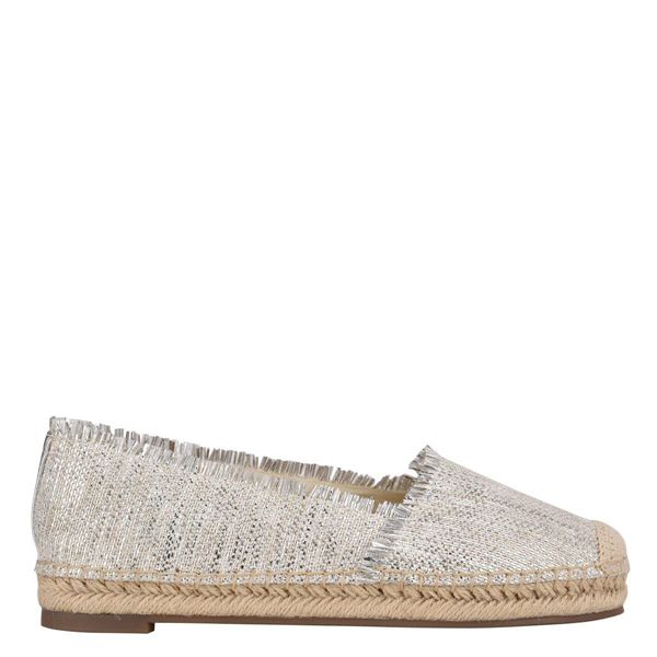 Nine West Maybe Silver Espadrilles | South Africa 25G48-8O94